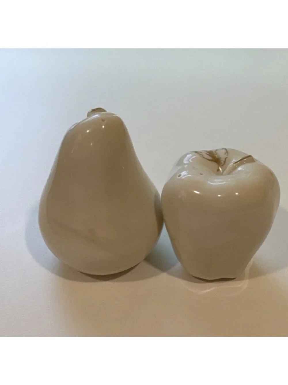 Lenox China Fruits Of Life Salt & Pepper Shaker Set Figural Apple & Pear